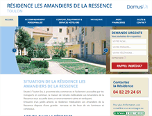 Tablet Screenshot of lesamandiersdelaressence.com